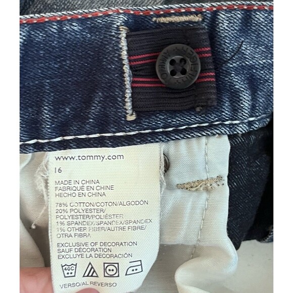 Tommy Hilfiger Revolution Stretch Adj Waist Denim Jeans Youth Boys 16 Blue USA - Picture 5 of 8